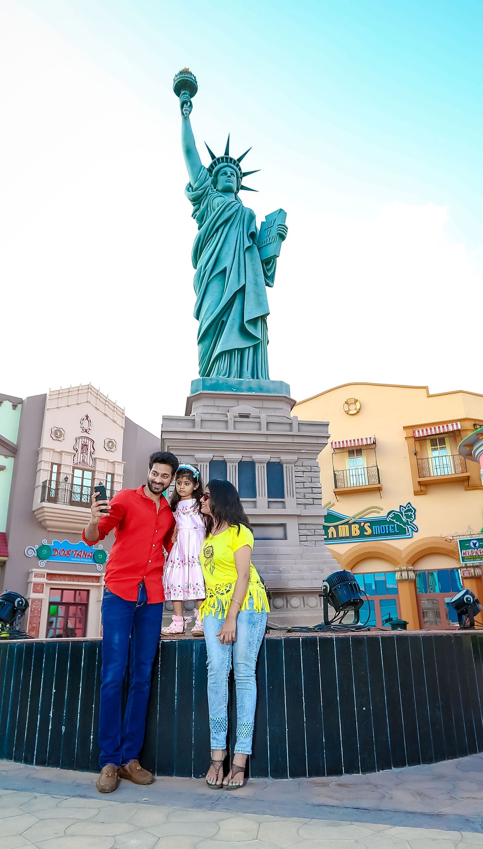 Statue of liberty a tourist attraction at Ramoji film city