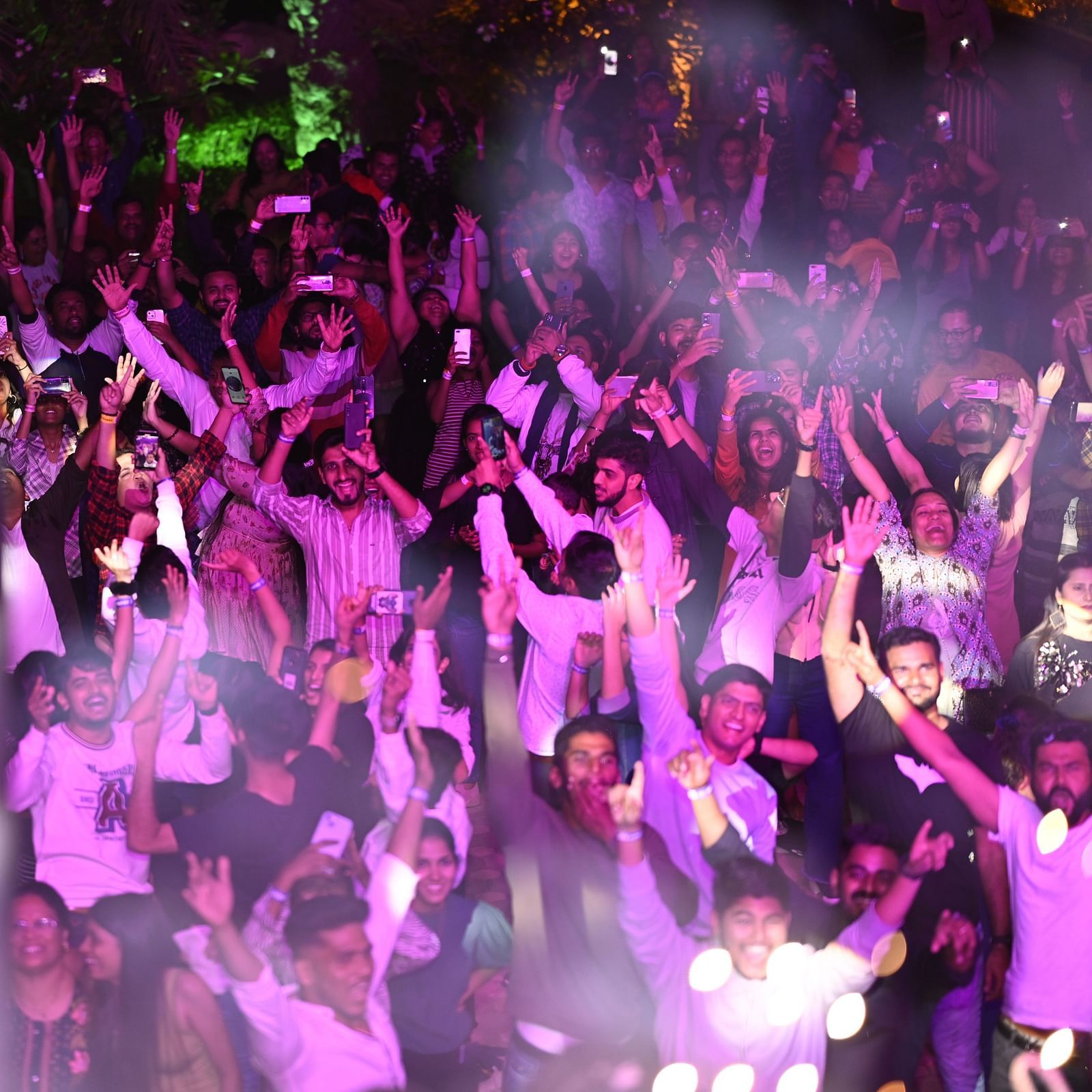 A group of people enjoying at a disco party | Diamond Parks, Pune