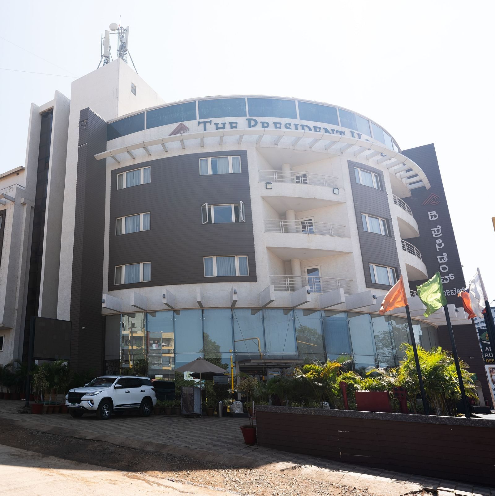 Facade of The President Hotel, Hubli