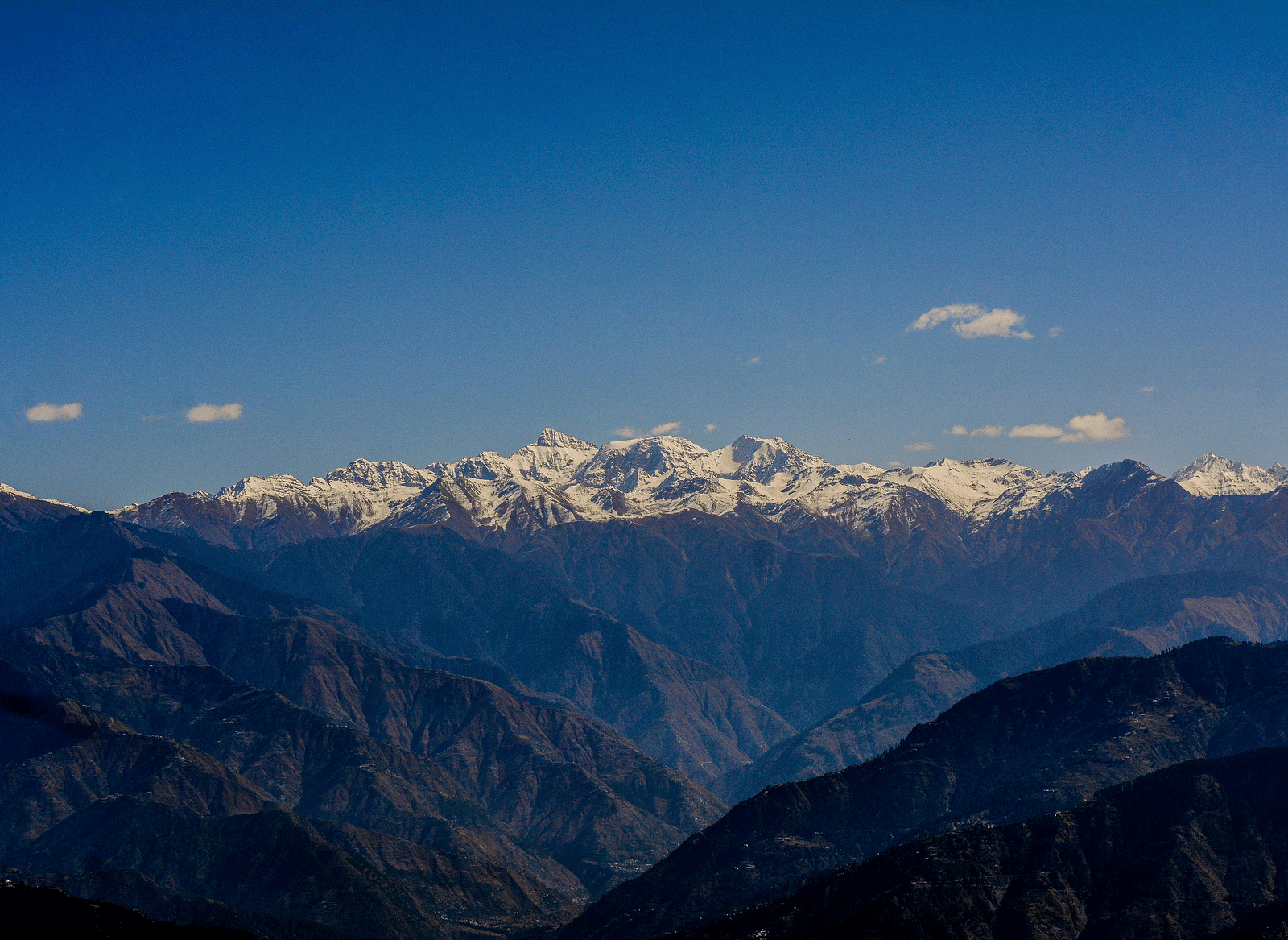 Scenic view of Himalayan mountain range.