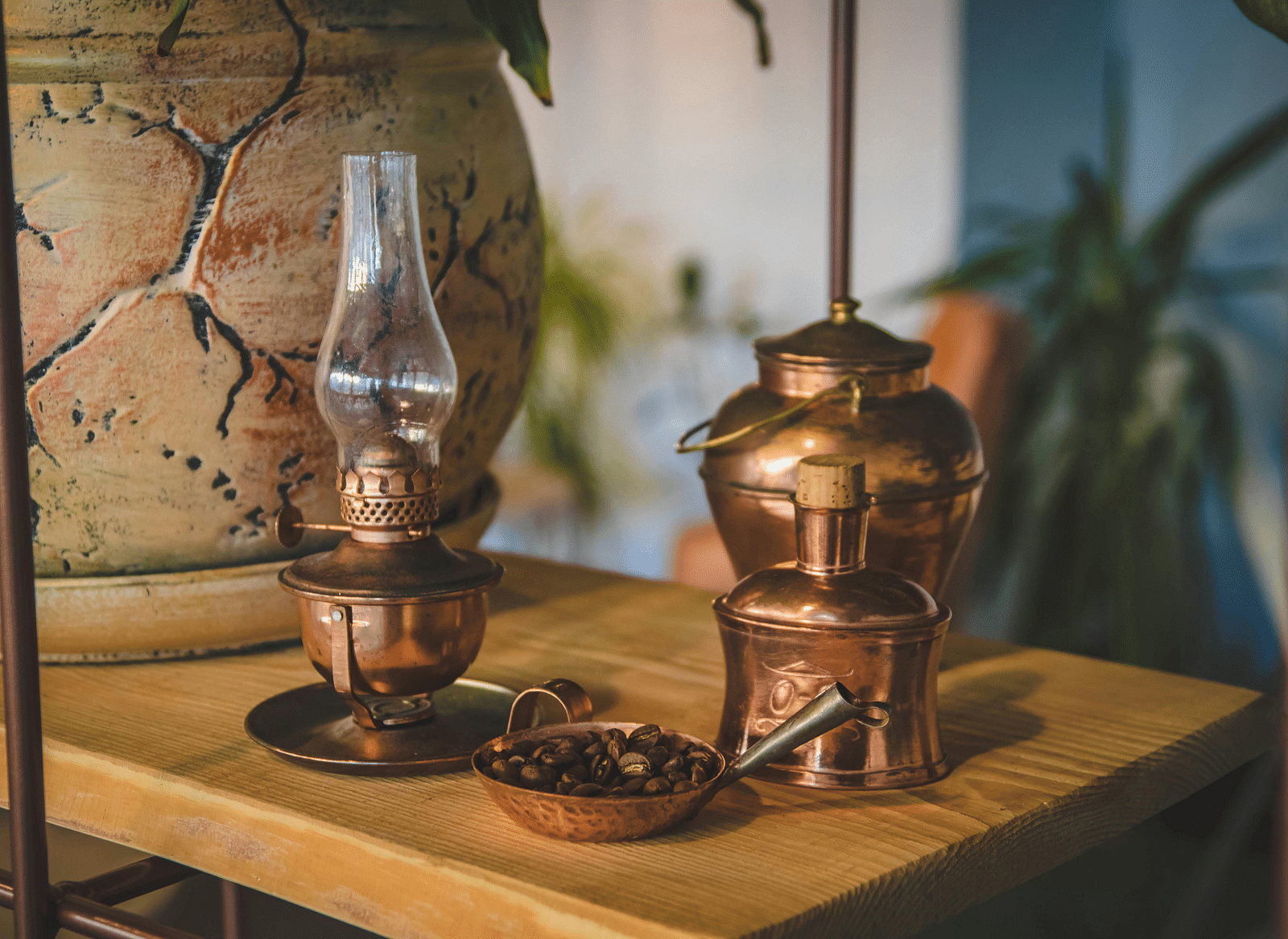 A collection of antique pieces elegantly displayed on a table.