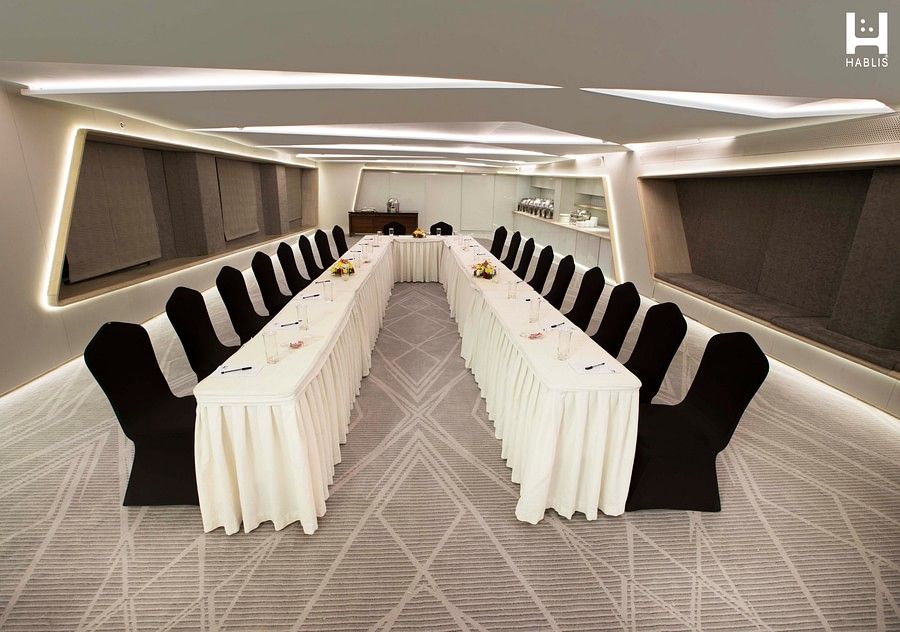 seating arrangement in the boardroom at our hotel in chennai
