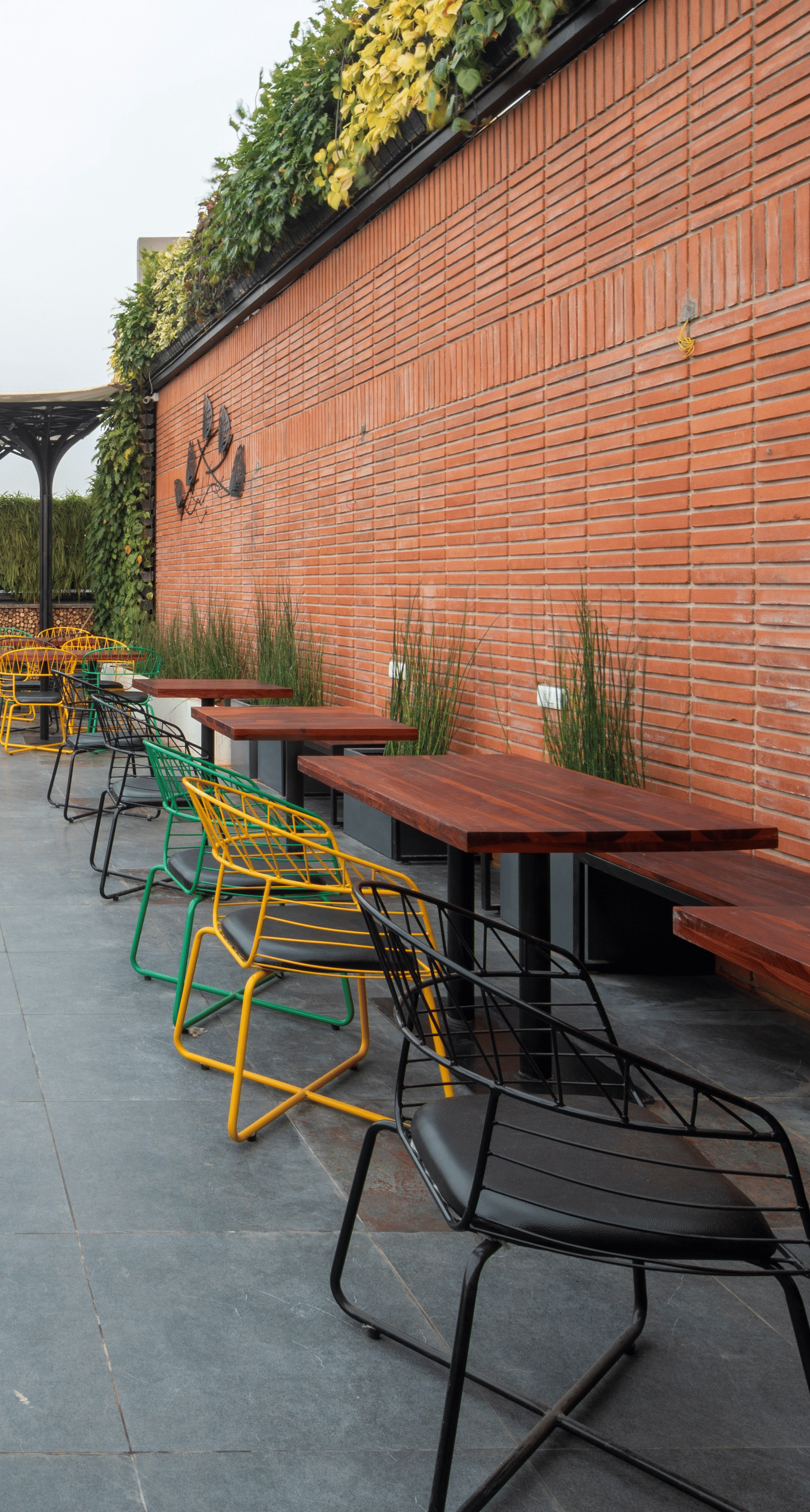 Outdoor Seating at Roastopolis Restaurant in Le Foliage by TGI, Bangalore 