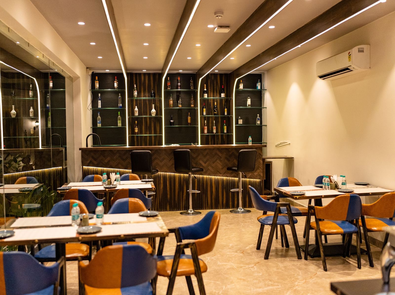 seating arrangements inside the in-house bar - The Tanisi Hotels & Resorts, Goa
