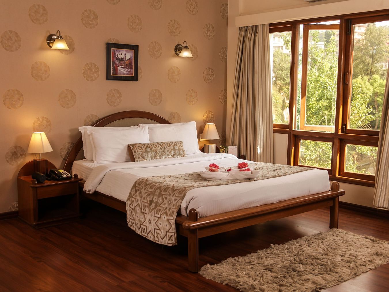 Hotel room with forest view