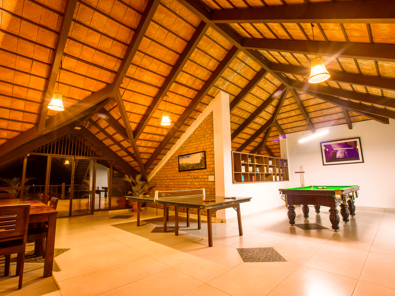 Games room at Machaan resort sakleshpur