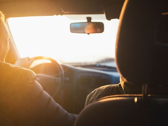a person driving a car