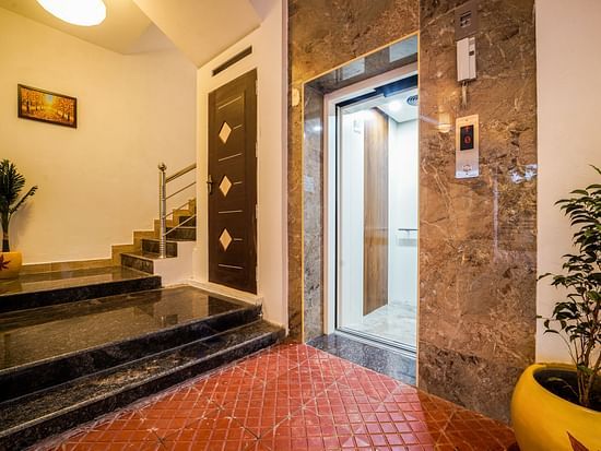 An overview of the lift area and steps next to it - La Tamara Luxury, Pondicherry