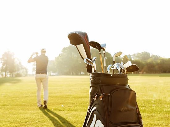 a man golfing 