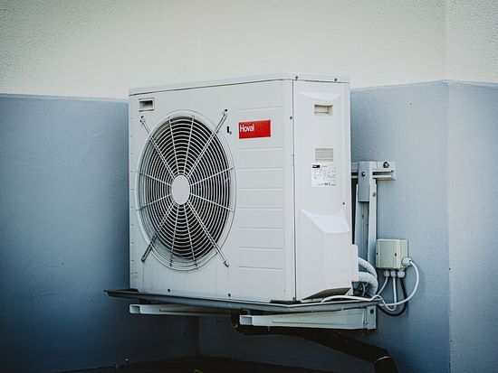 The condenser of the AC