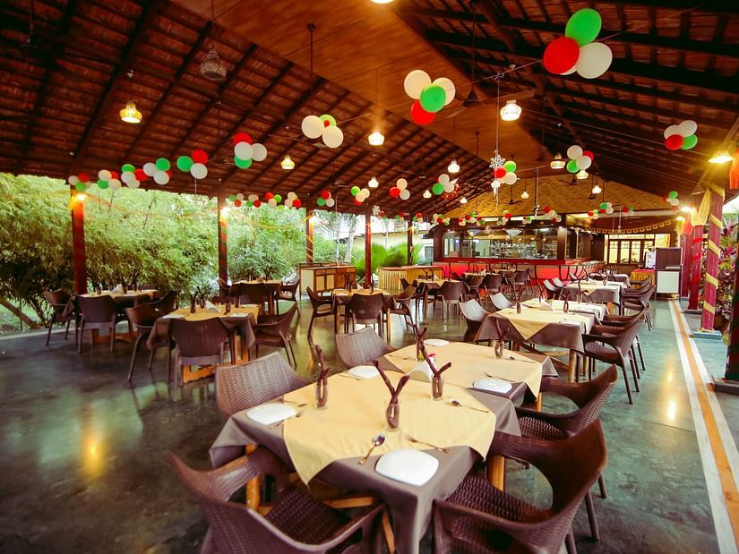 Damanganga Valley Resorts Pvt Ltd - the outdoor seating space at the coffee shop