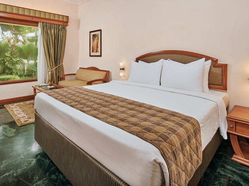 Deluxe guest room at The Ummed Ahmedabad luxury hotel