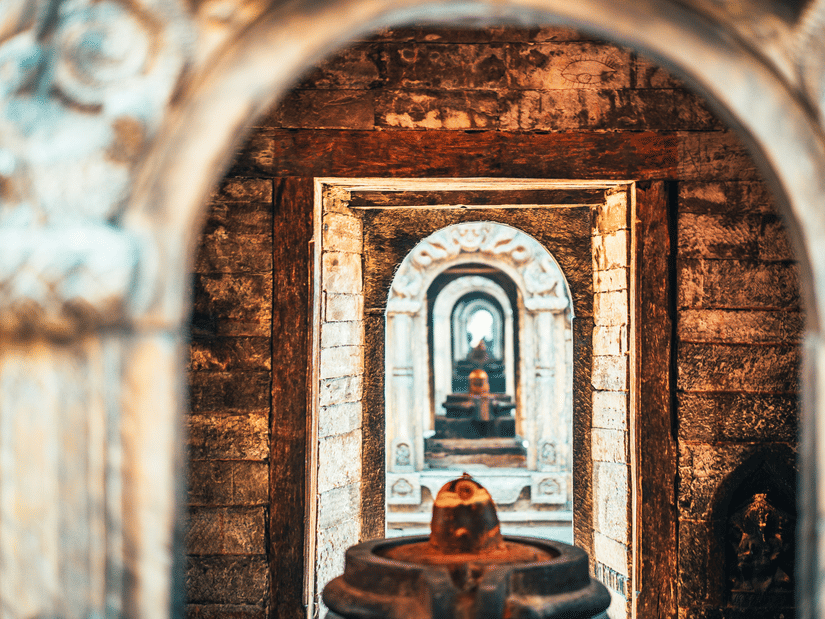A shiva linga seen in the Baidyanath Temple