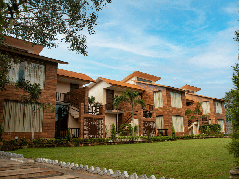 The villas stand amidst a sprawling green lawn - Wedlock Greens Hotel Resorts Dhanbad