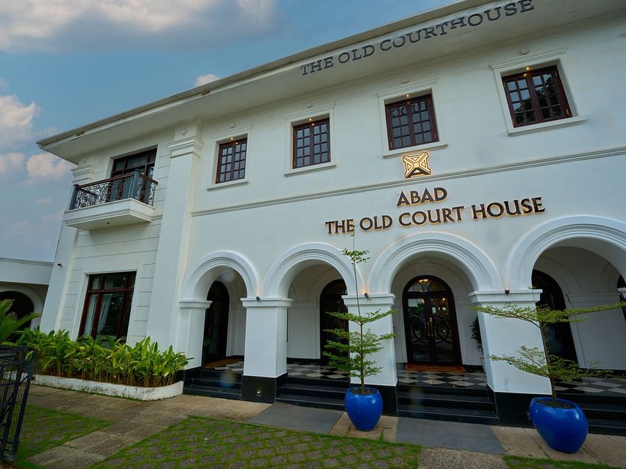 facade image of the old court house by abad, fort kochi