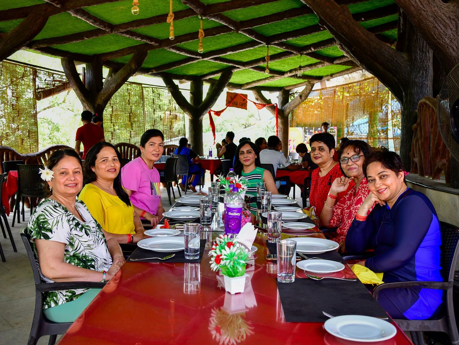 A group of ladies posing the dinning table | Diamond Parks, Pune
