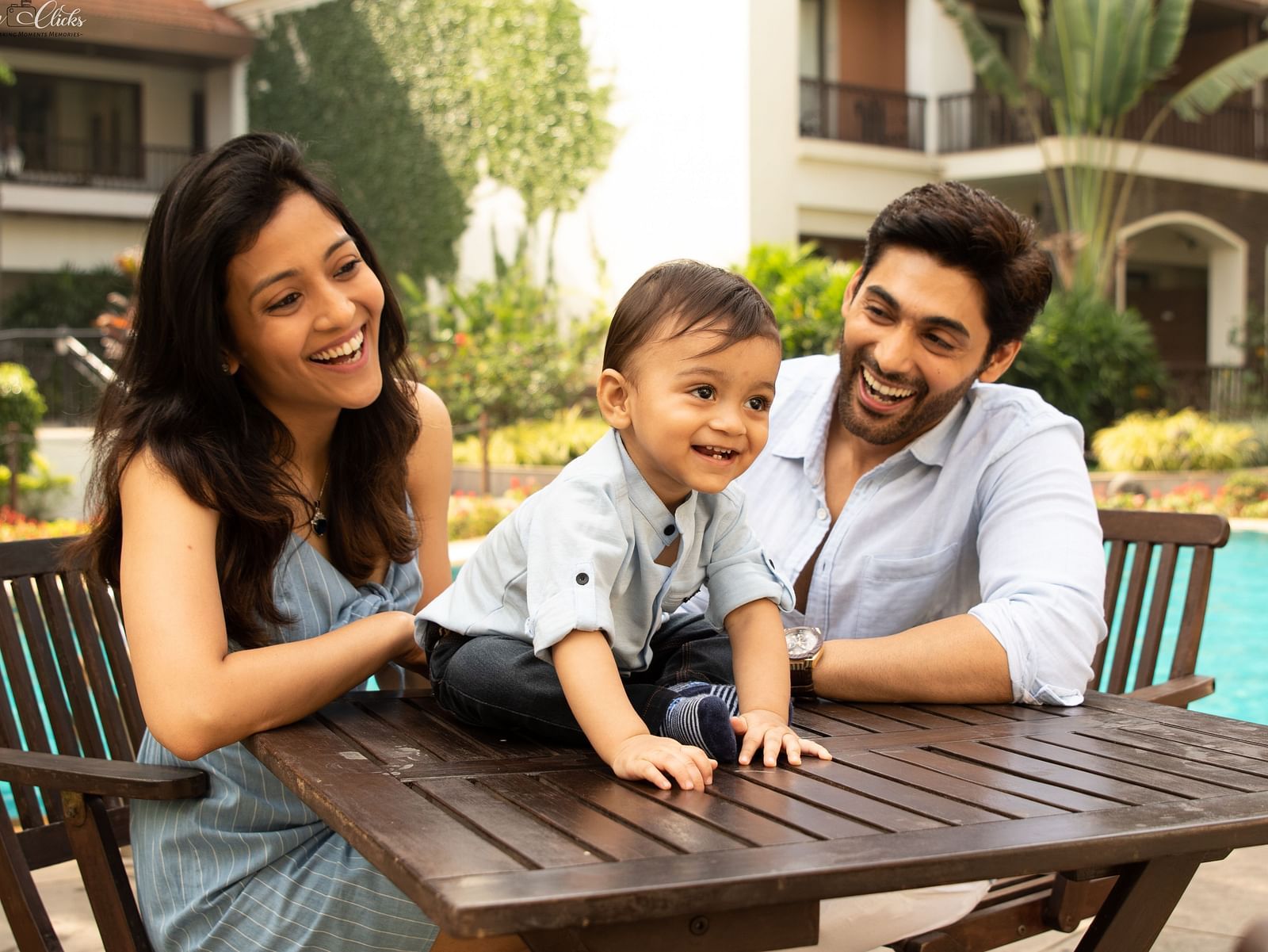 Parents spends time with their baby on the resort - Rhythm Lonavala