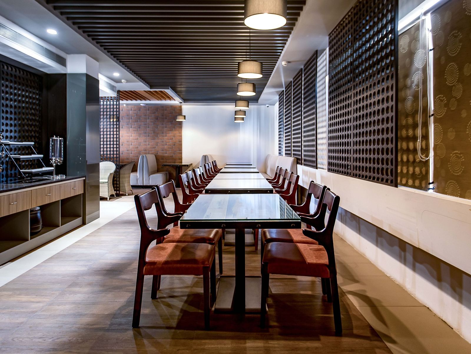 view of the dining of a restaurant of The Mayberry, Tiruppur