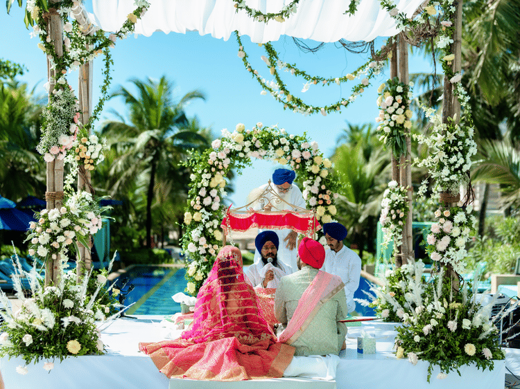 wedding conducted at Pool Deck - one of our beachside wedding venues in South Goa
