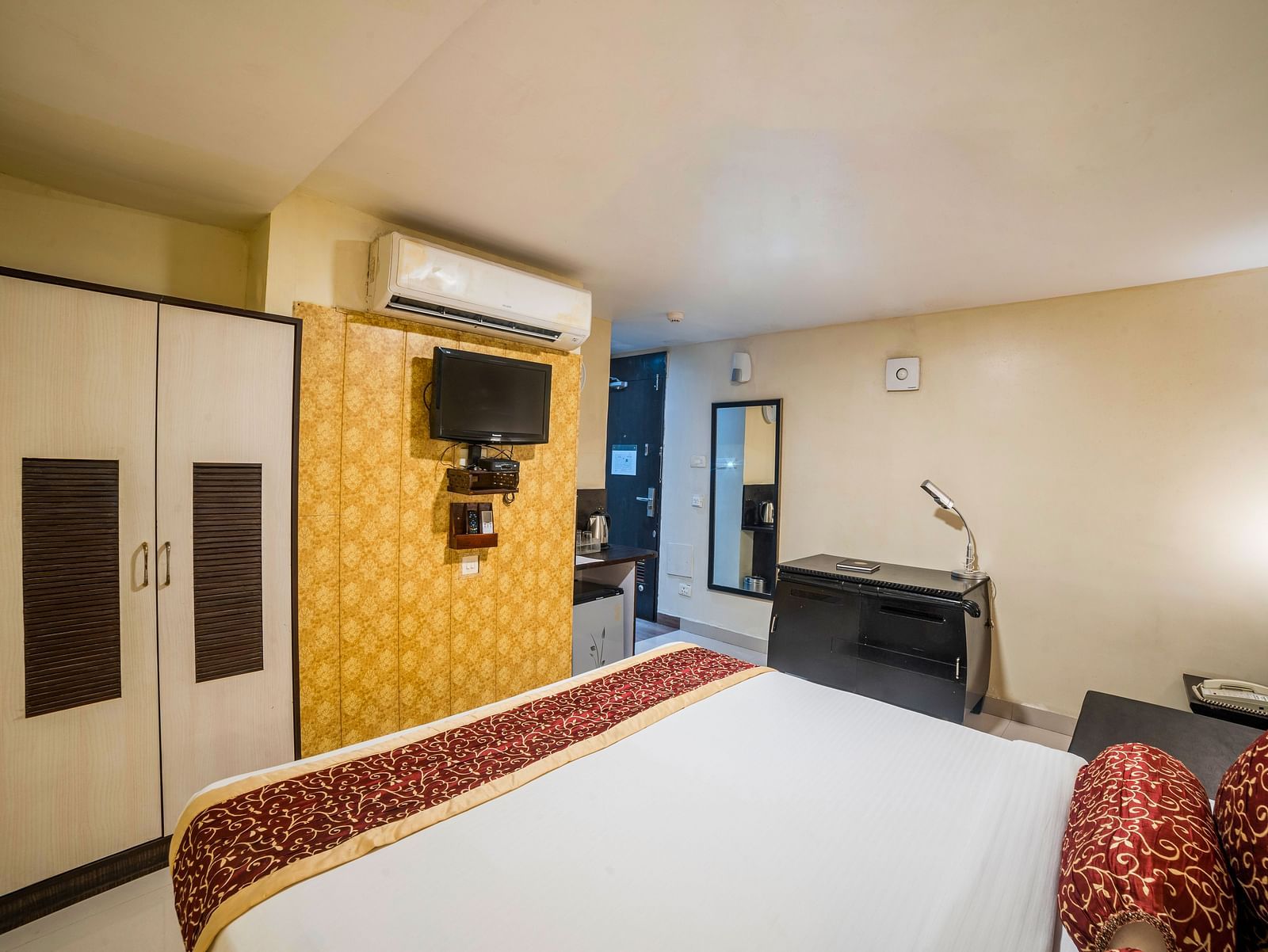 View from the bed of Economy Room at Hotel Ashok Nagpur