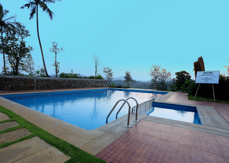 swimming pool at our resort in ayanad