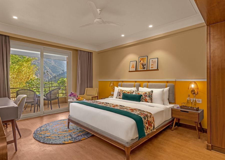 Interiors of the two bedroom royal apartment at our hotel in Rishikesh