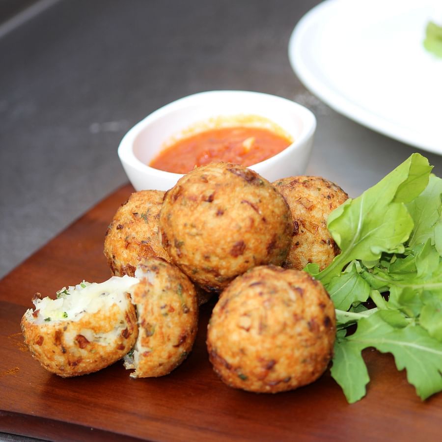 Adamo The Bellus - a close-up shot of potato balls