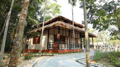 Exterior View of the Cottage at Infinity Resorts Kaziranga, Rooms in Kaziranga 2