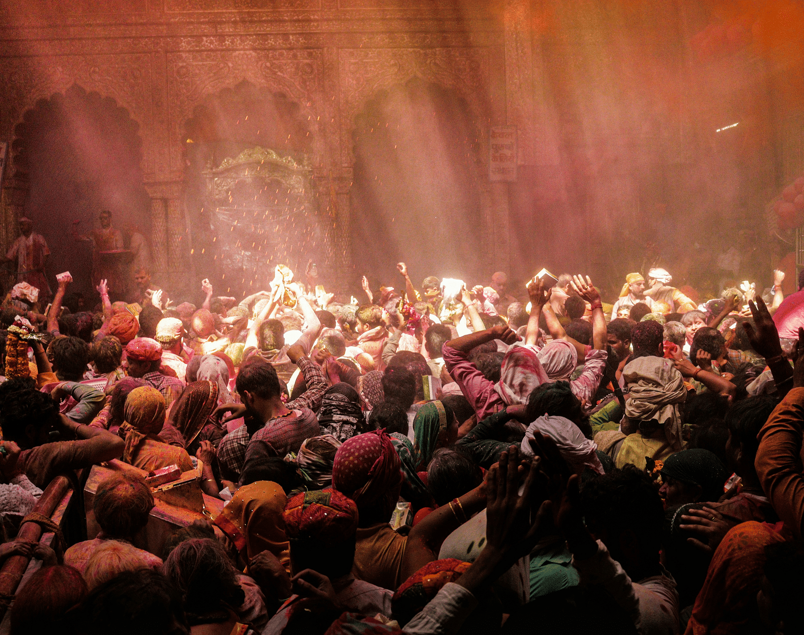 An image of people celebrating holi festival.