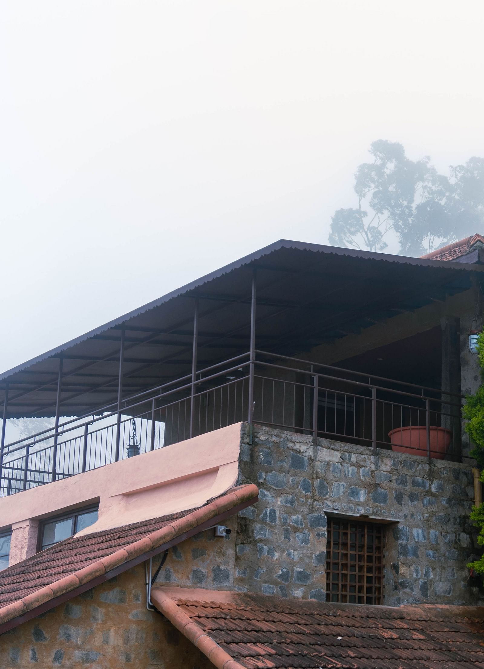 A side exterior view of the resorts balcony  | Mango Hill, Yercaud