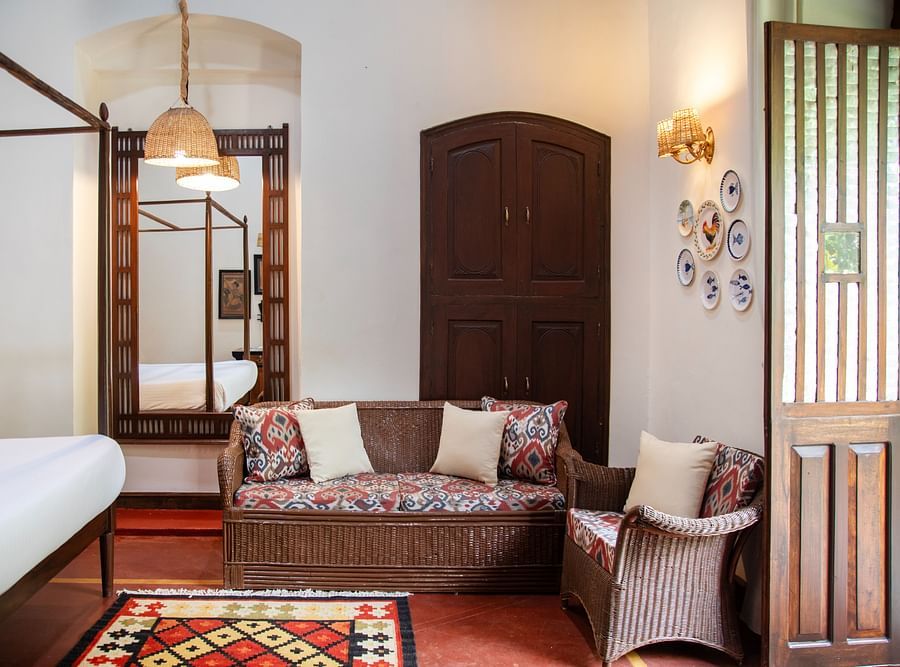 beautiful old timey room @ Lamrin Ucassaim Hotel, Goa