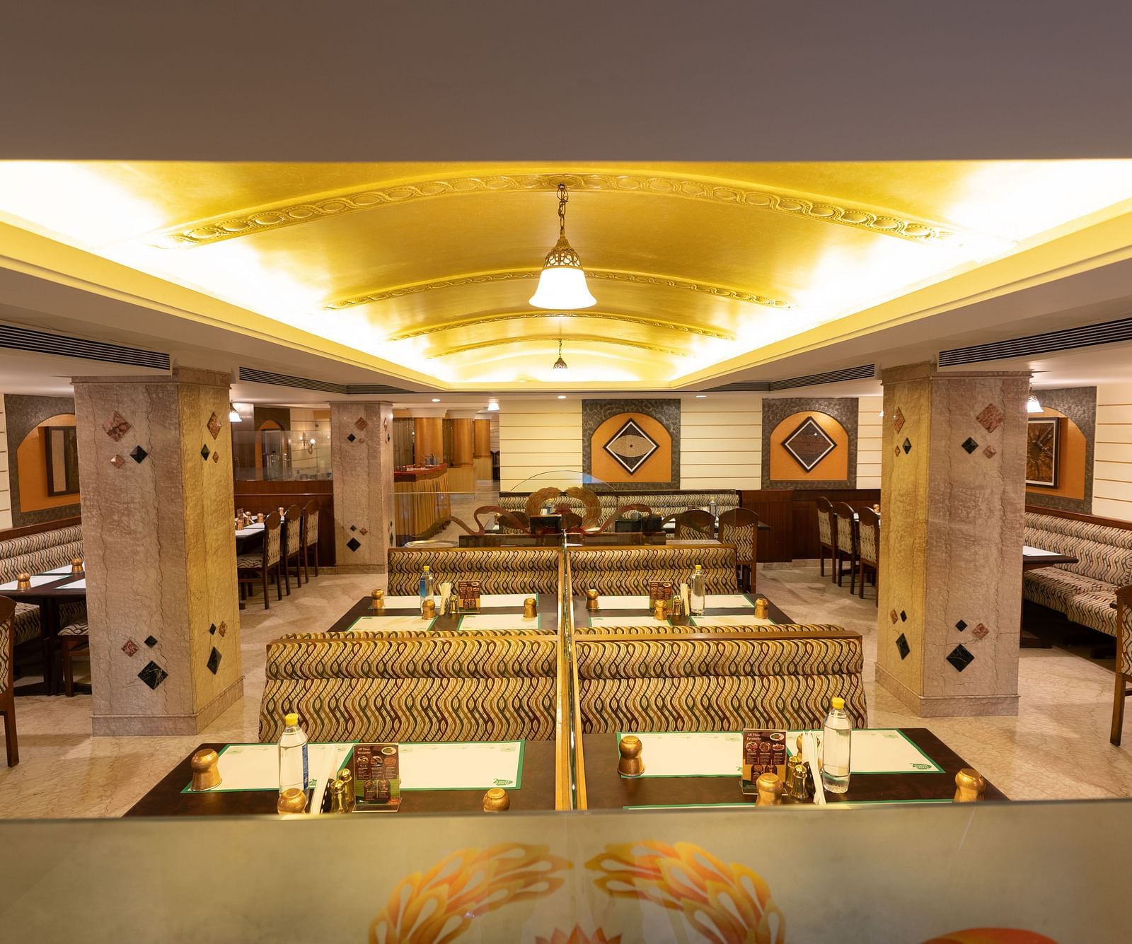 Seating arrangements inside the restaurant - Hotel Pai Comforts, JP Nagar