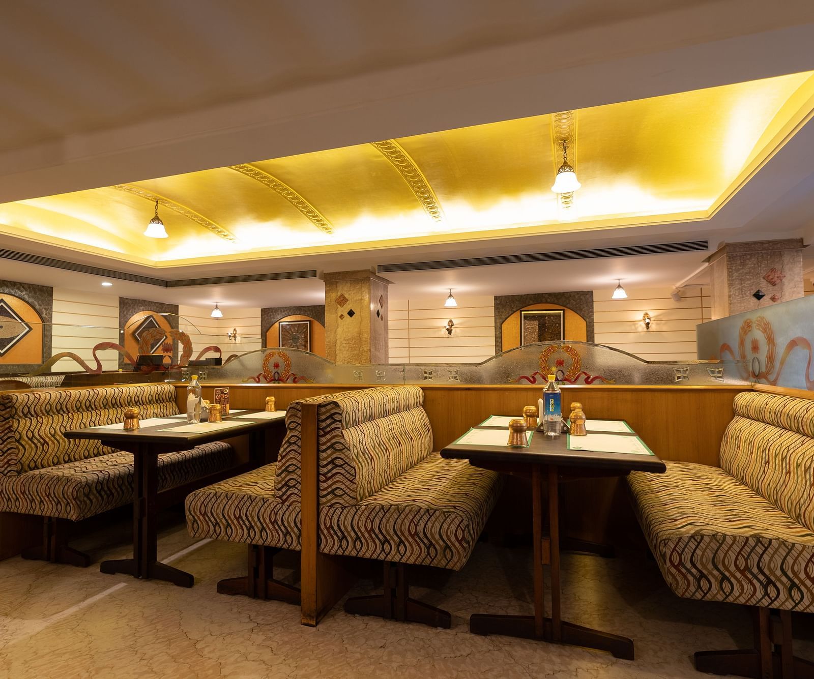 Seating arrangements inside the restaurant - Hotel Pai Comforts, JP Nagar
