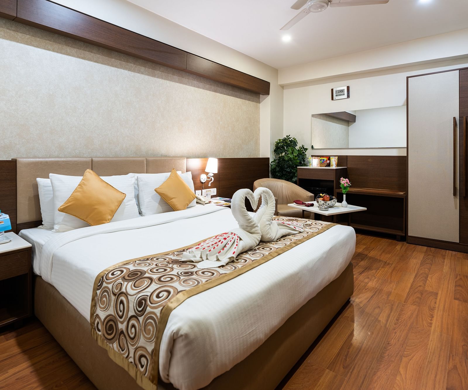 A well-appointed room at Hotel Pai Vista, Mysore