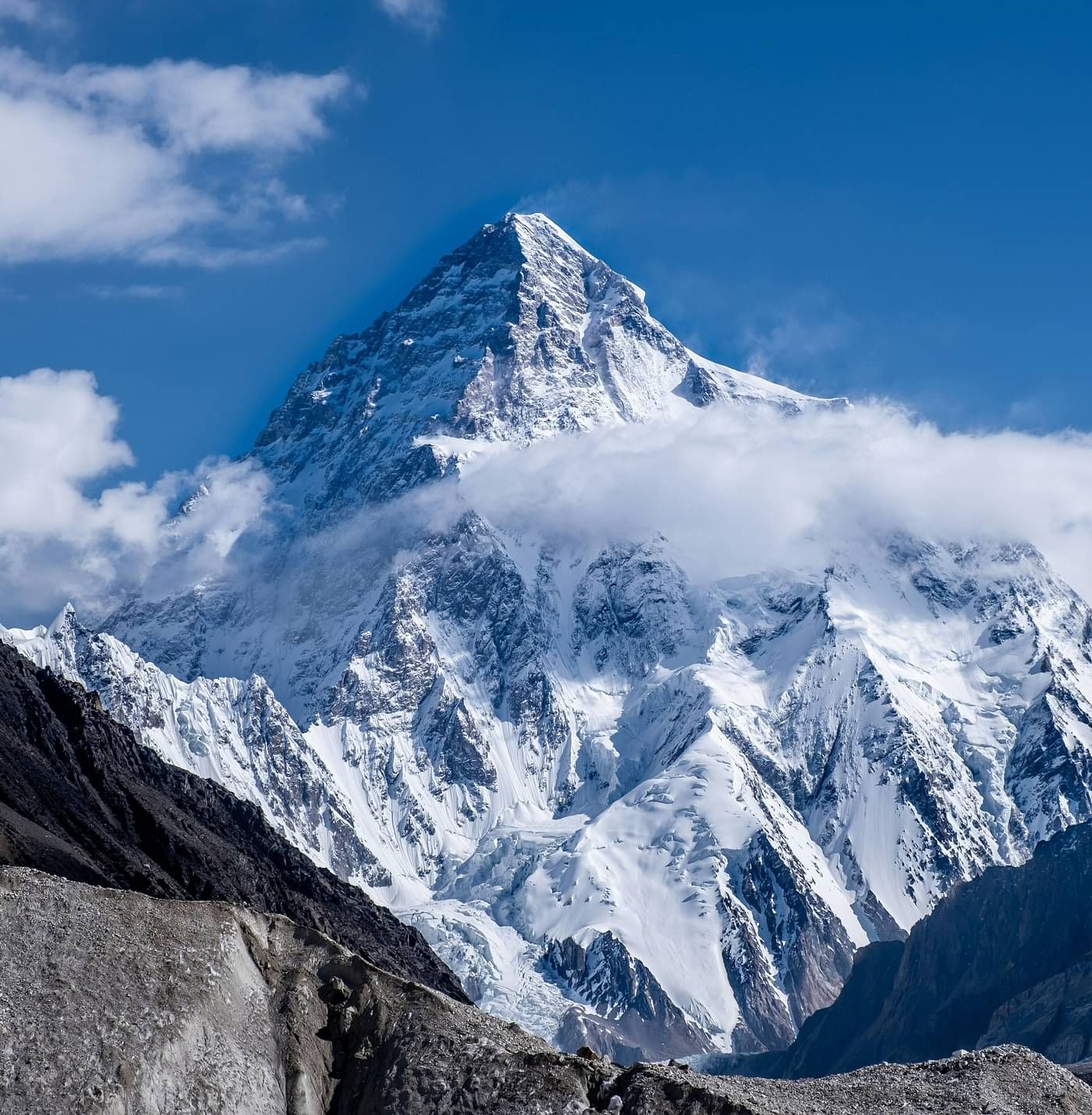 snow-covered peak of Sandakphu mountain