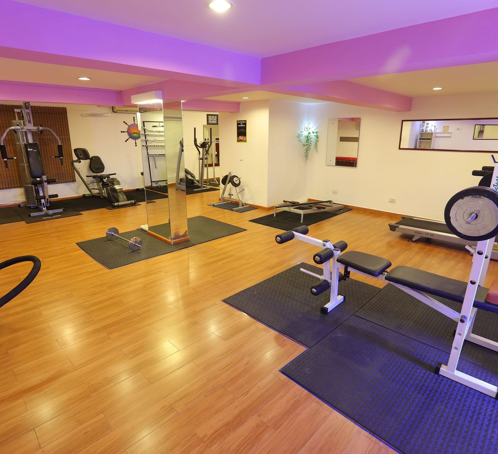 gym equipments placed at Hotel Atithi - TGI Grand, Pondicherry