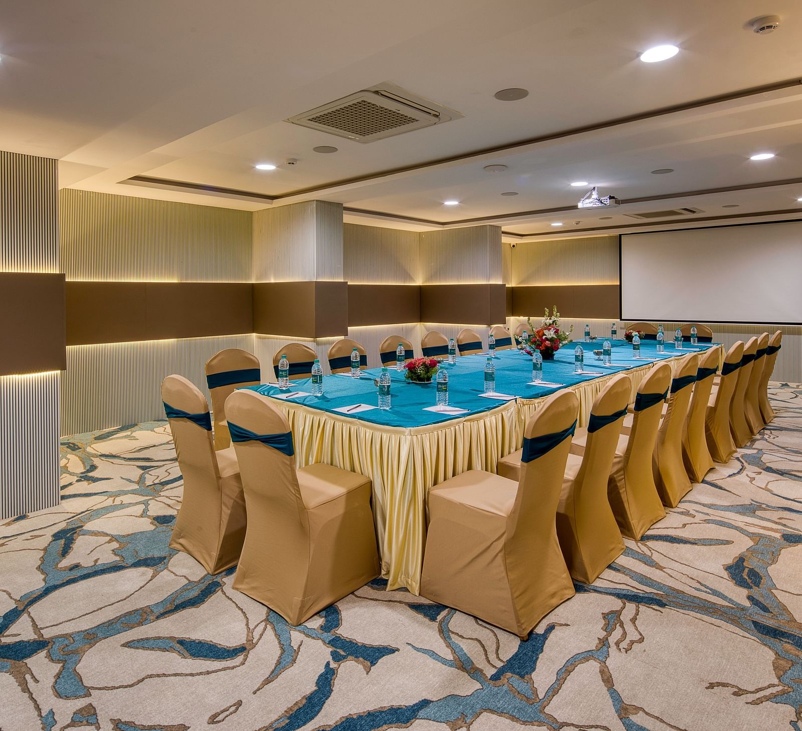 Another view of U-shaped seating at the board room at Le Foliage by TGI, Bangalore