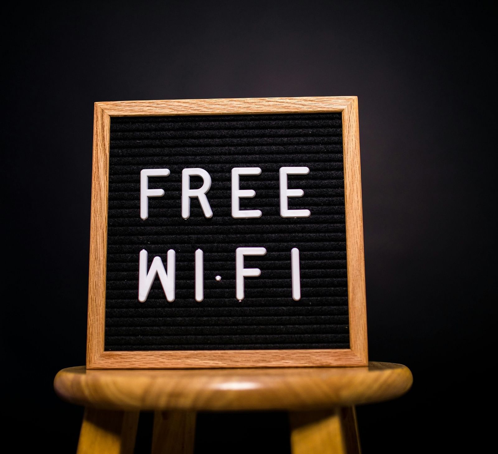 A signboard which says, 'Free Wi-fi'