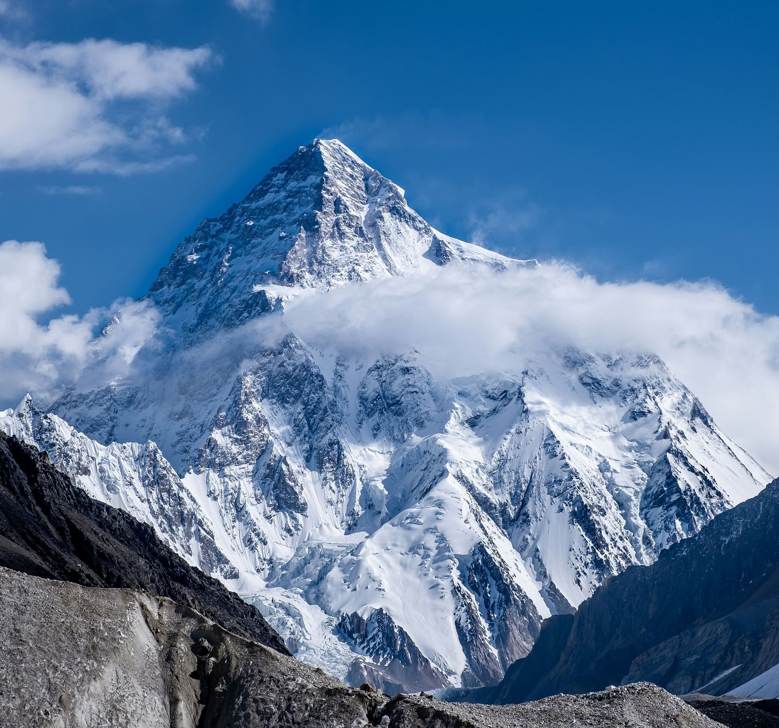 snow-covered peak of Sandakphu mountain