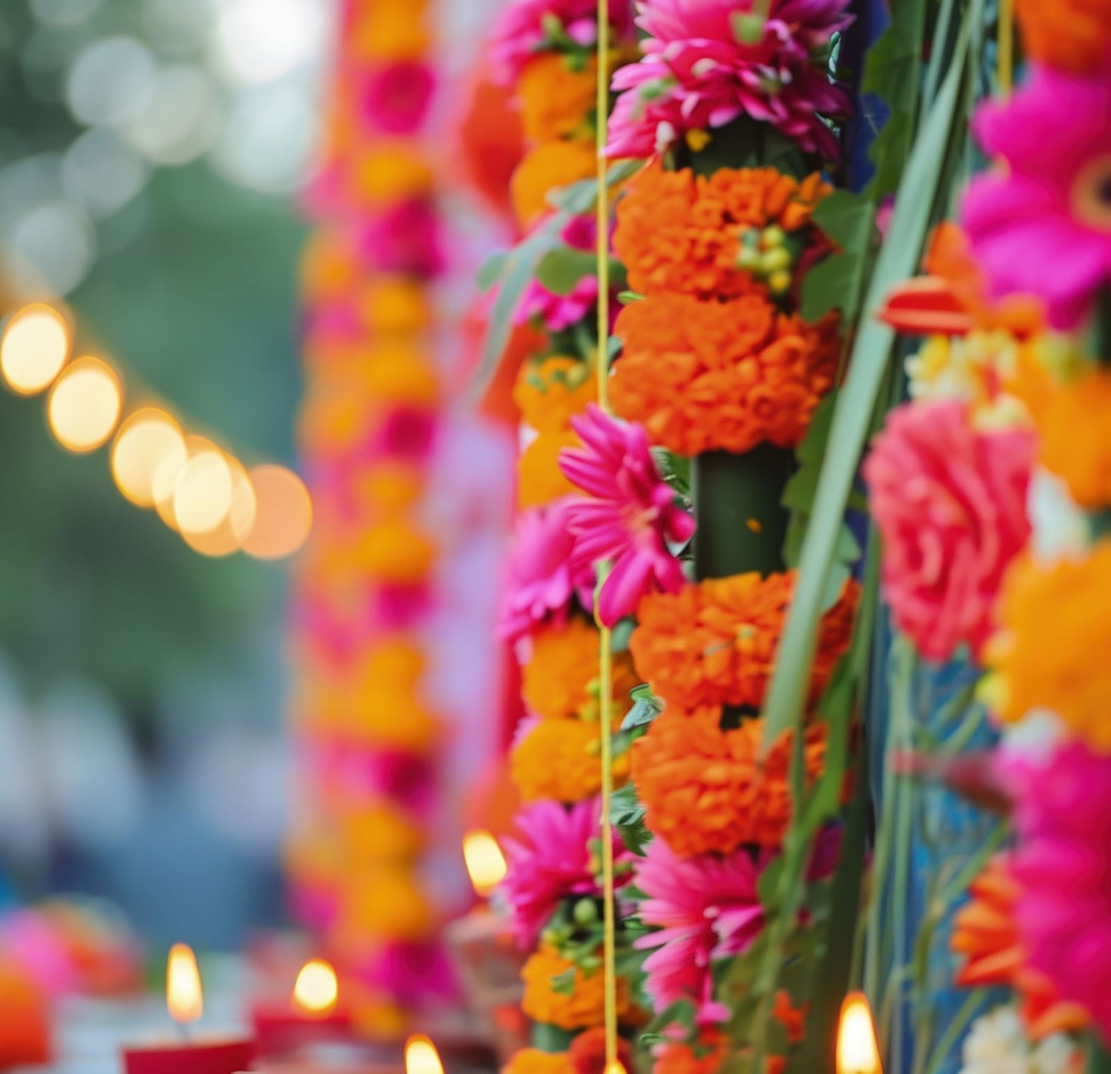 A close-up of floral arrangement featuring a variety of vibrant flowers, decorative display that adds a touch of elegance.
