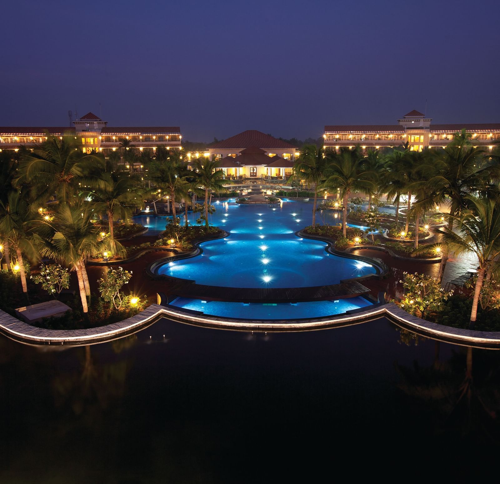 Aerial view Exterior Pool View at Midnight Ocean Spray, Puducherry