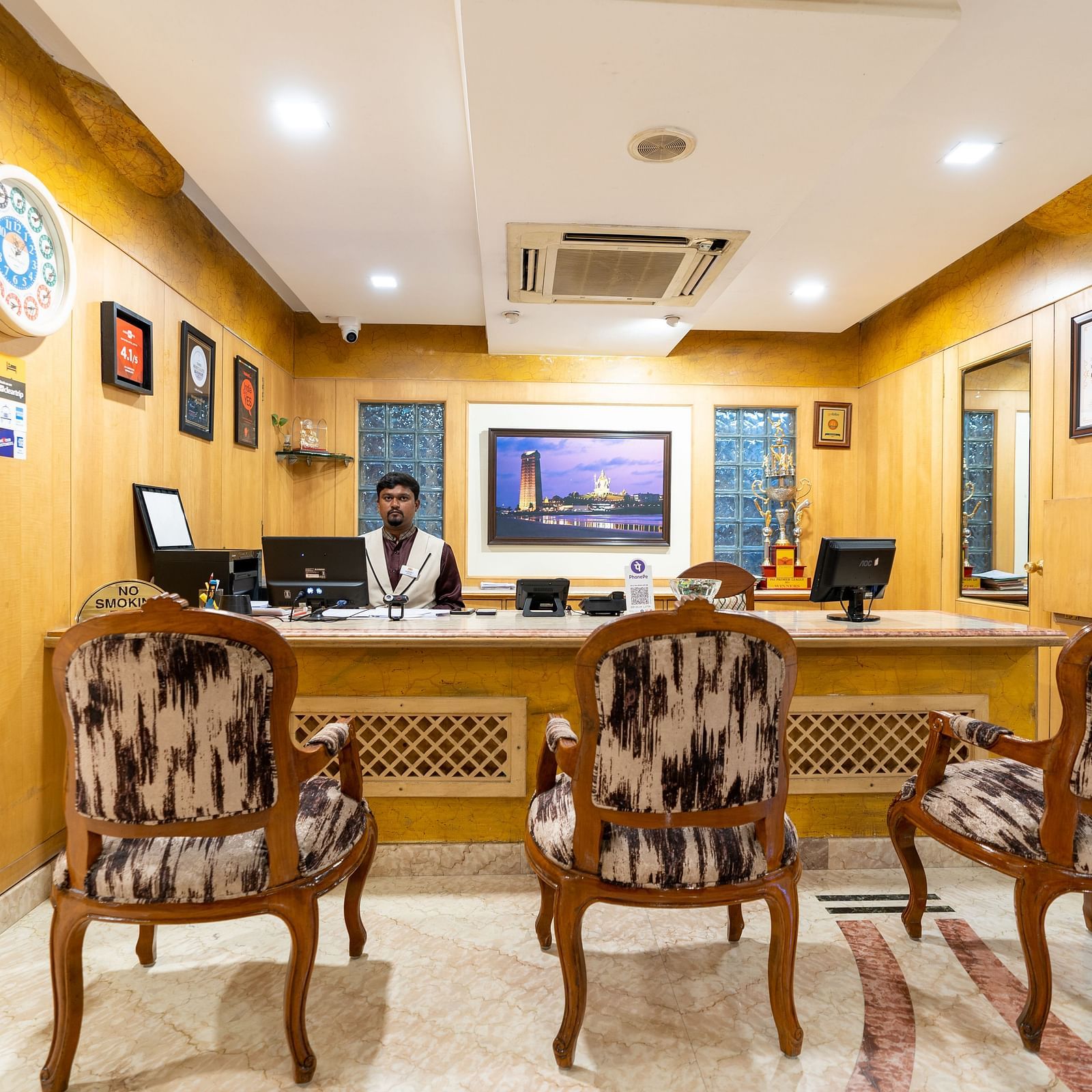 Seating arrangements inside the restaurant - Hotel Pai Comforts, JP Nagar