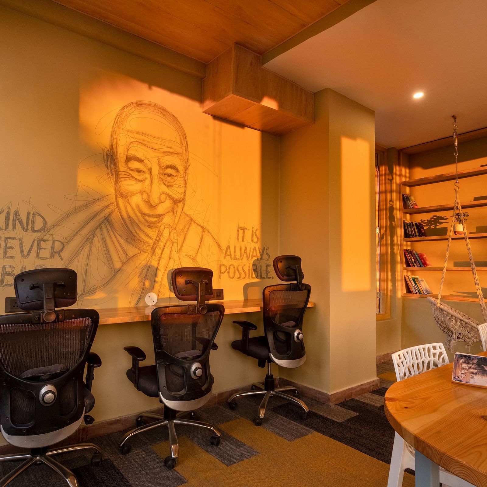 Common Room at Infinitea Retreat Bir