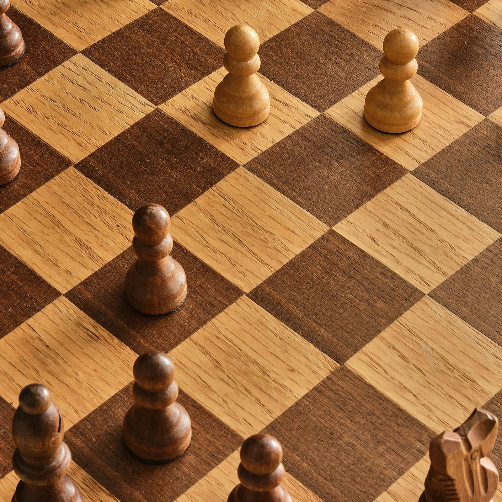 a chess game in progress