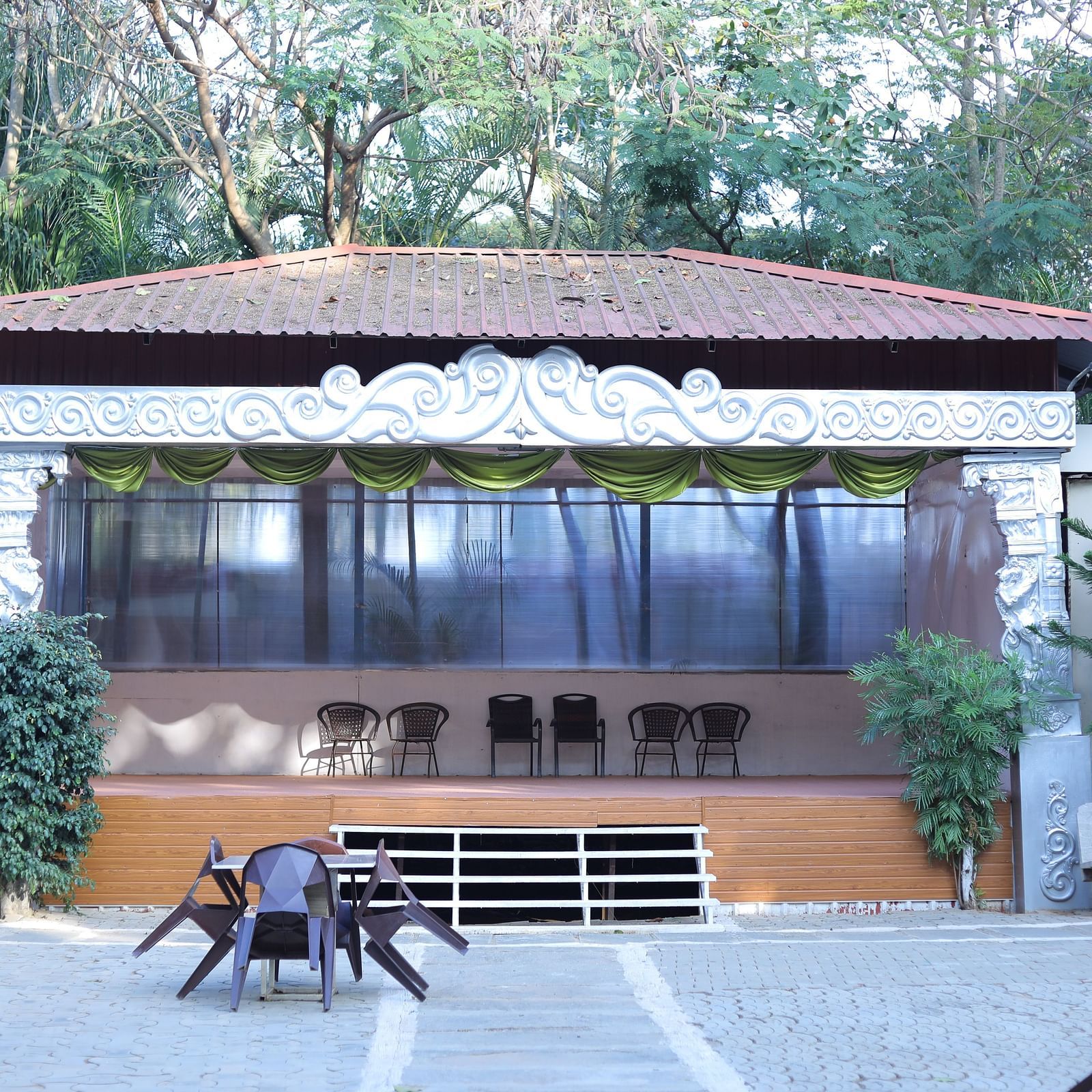Entrance to an event hall at The Meenakshi Resort by Welcome Inn Hospitality, Bangalore.
