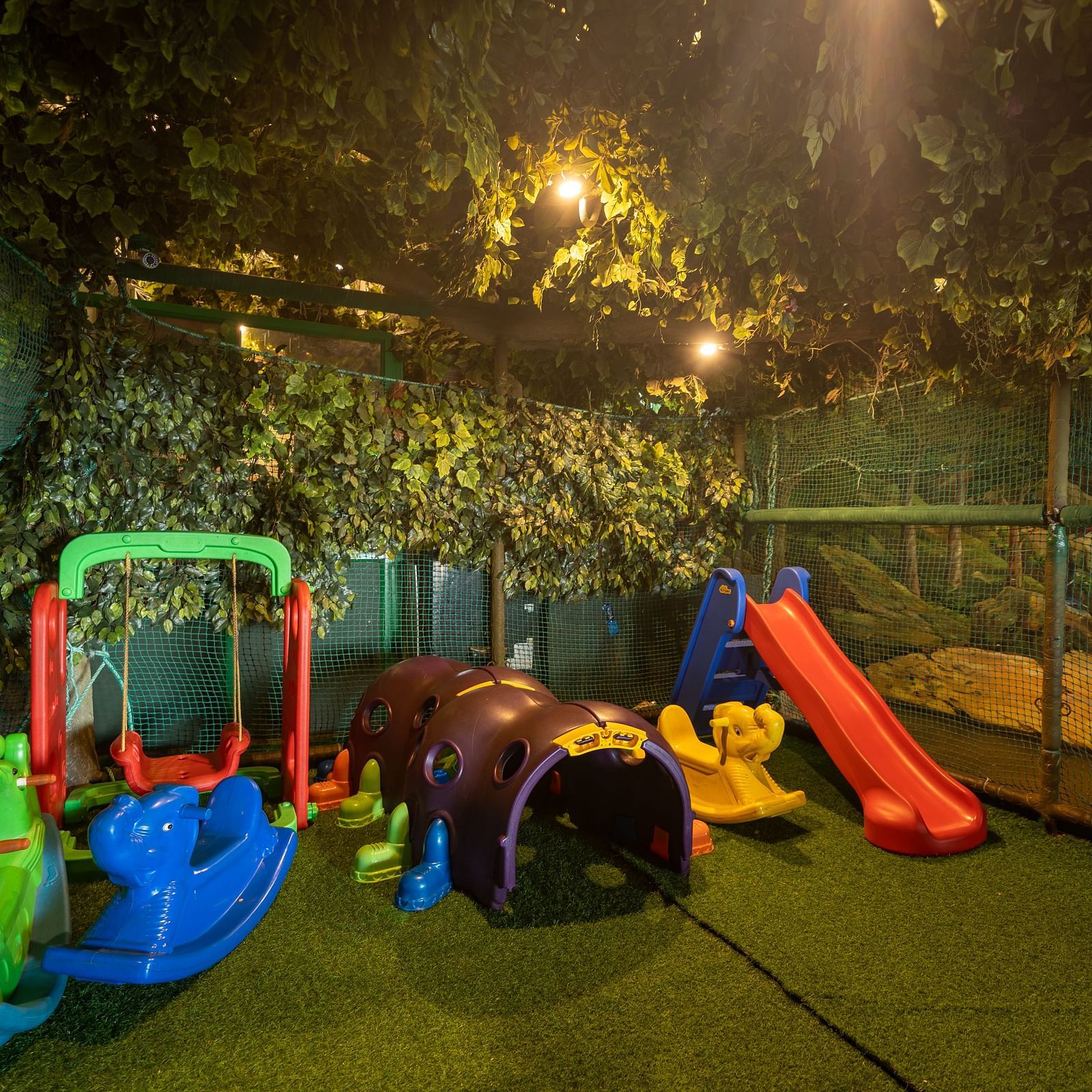 An image of a clourful play area in The President Hotel, Hubli