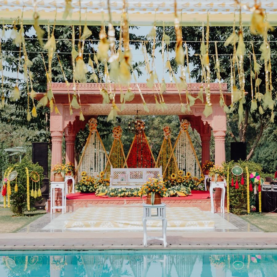Haldi Decor - Divya X DInesh-Luxury Destination Wedding Resort in Jaipur 1