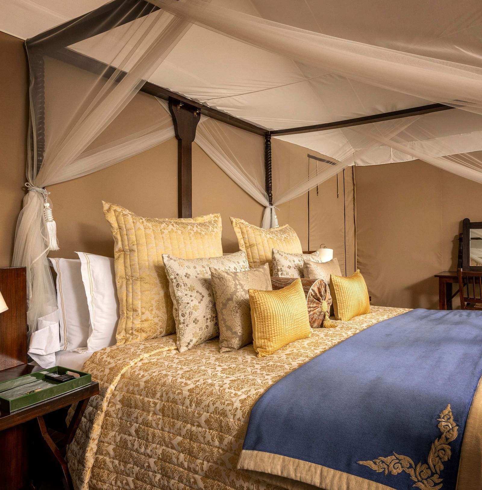 An image of our tents with colonial charm at Aalia Jungle & Resort - Claridges Collection