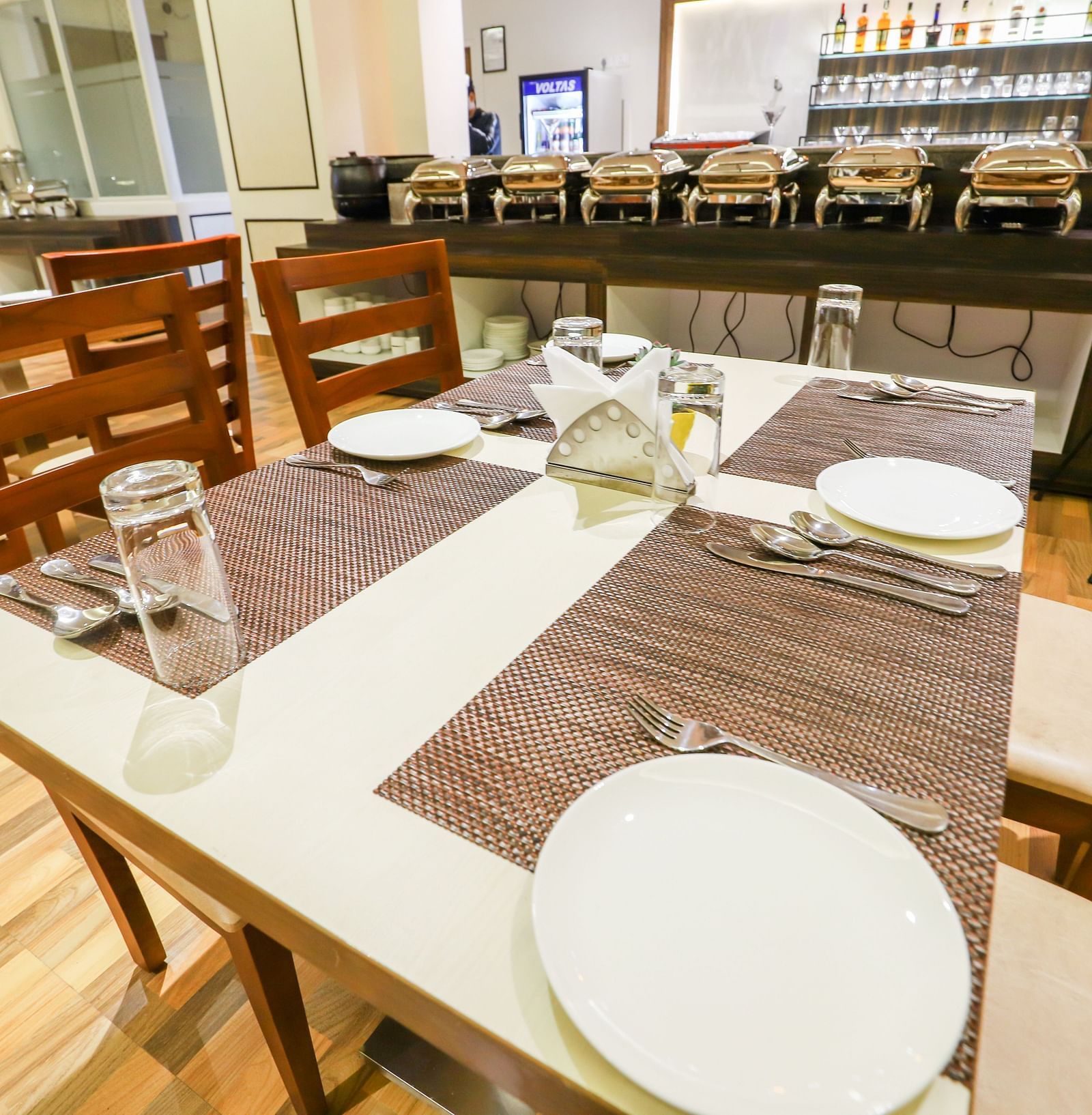 dining setting at a restaurant at Banari Regency by Summit, Namchi