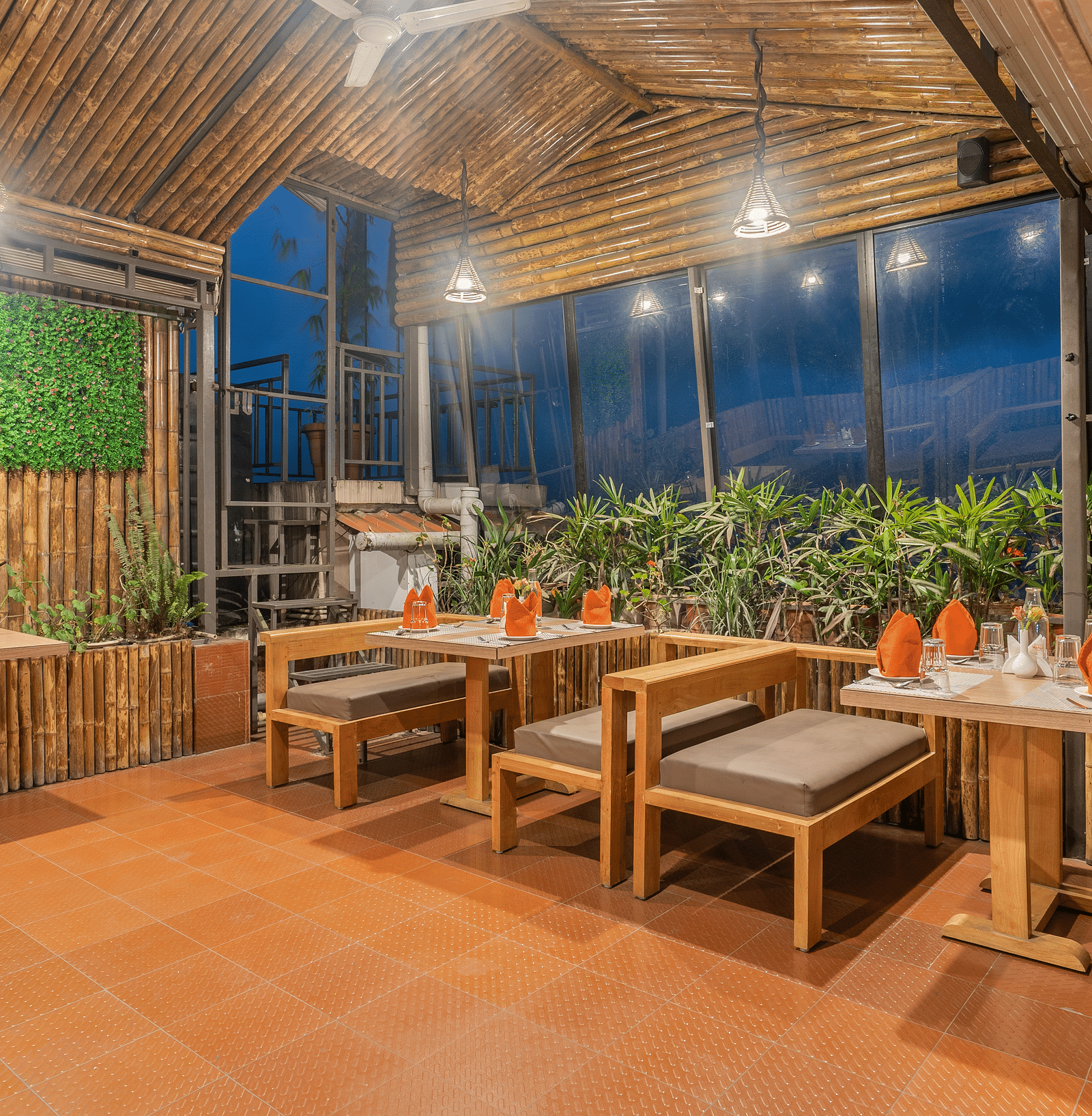 Dining arrangement in a restaurant at Summit Alpine Abode
